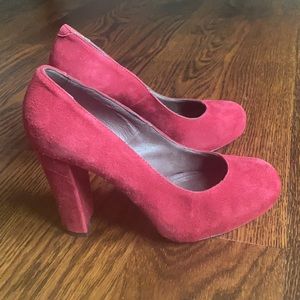 JOIE SUEDE RED HEELS MADE IN ITALY